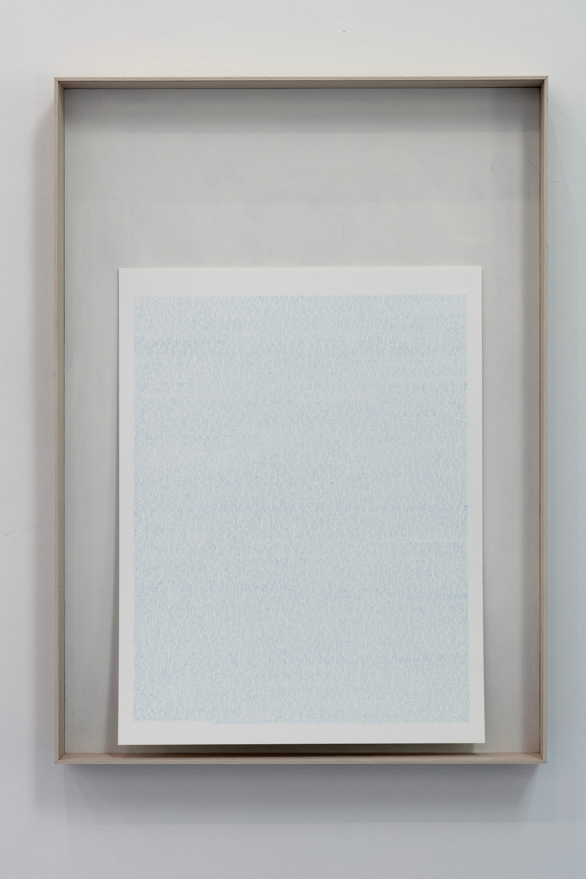 *Odysseus Ulysses, Blue* av Vera Wyller, (57.5 x 41). Papir, blekk, kryssfiner og glass. Foto Werner Zellien.