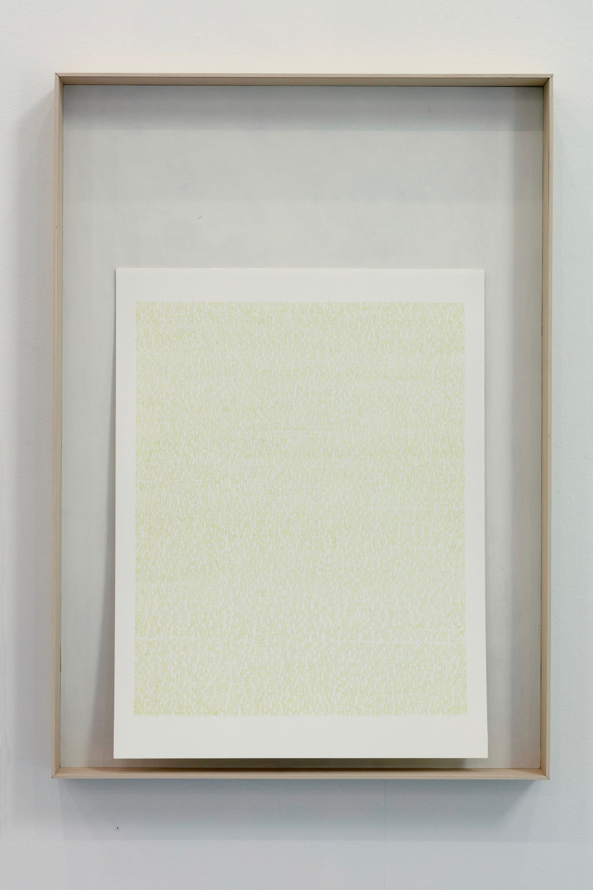 *Odysseus Ulysses, Yellow* av Vera Wyller, (57.5 x 41).Papir, blekk, kryssfiner og glass, Foto Werner Zellien.