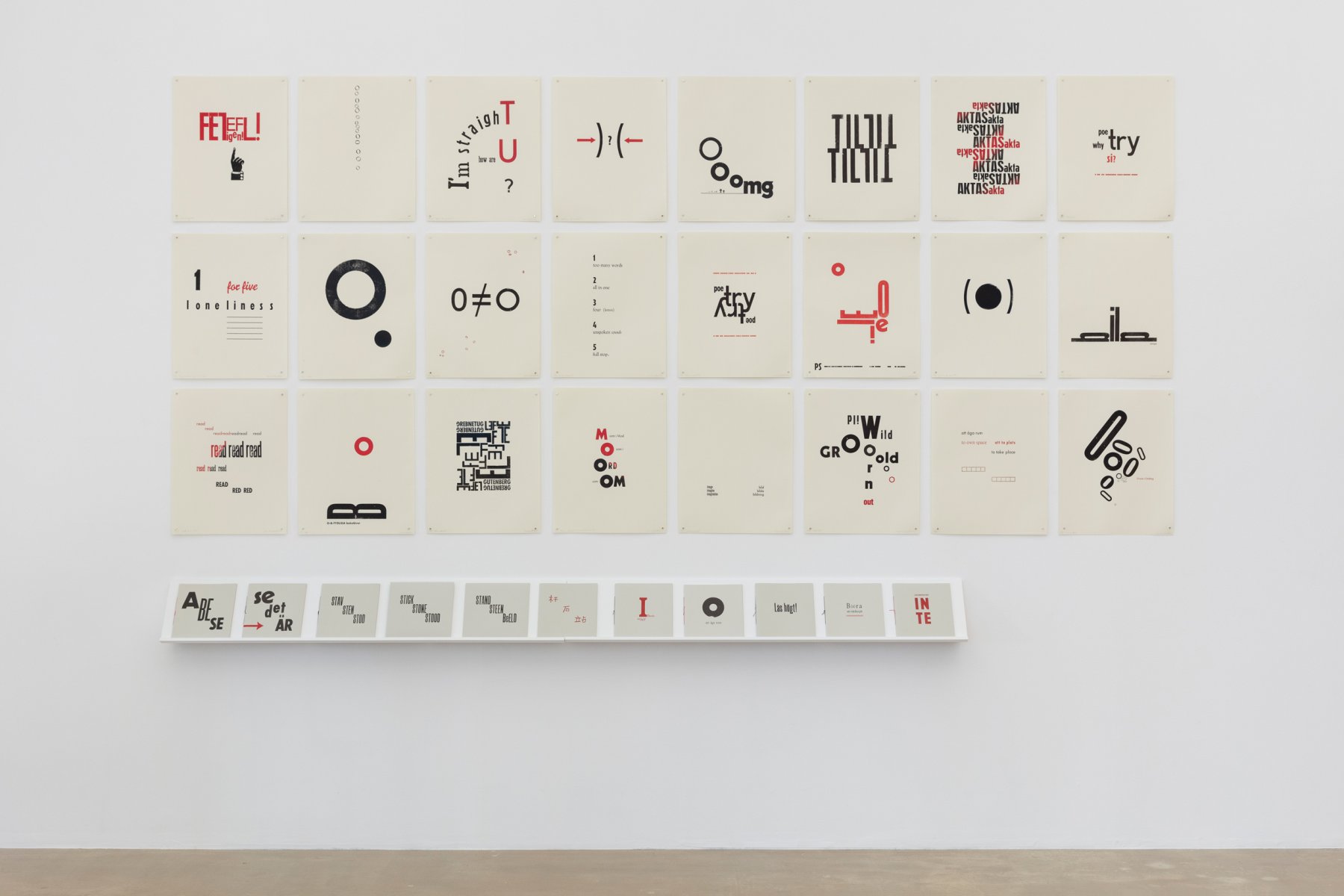 En serie av hefter (boktrykk/letterpress 2010–2014) av Lina Nordenström. Foto: Tor Simen Ulstein