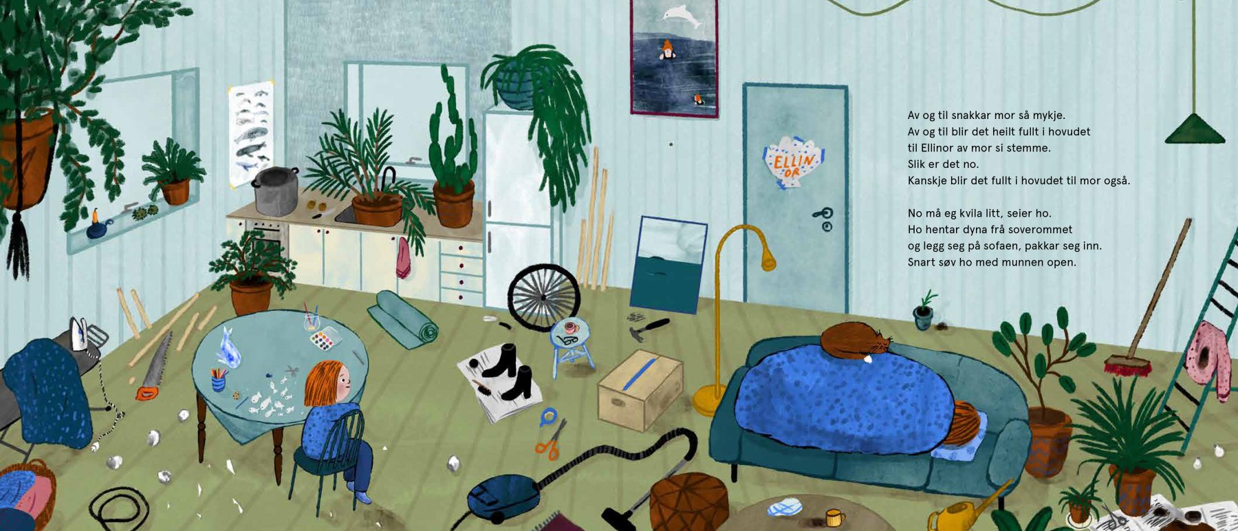 *Berre mor og Ellinor* (2022) illustrert av Sunniva Sunde Krogseth, med tekst av Ingrid Z. Aanestad. Publisert av Gyldendal.