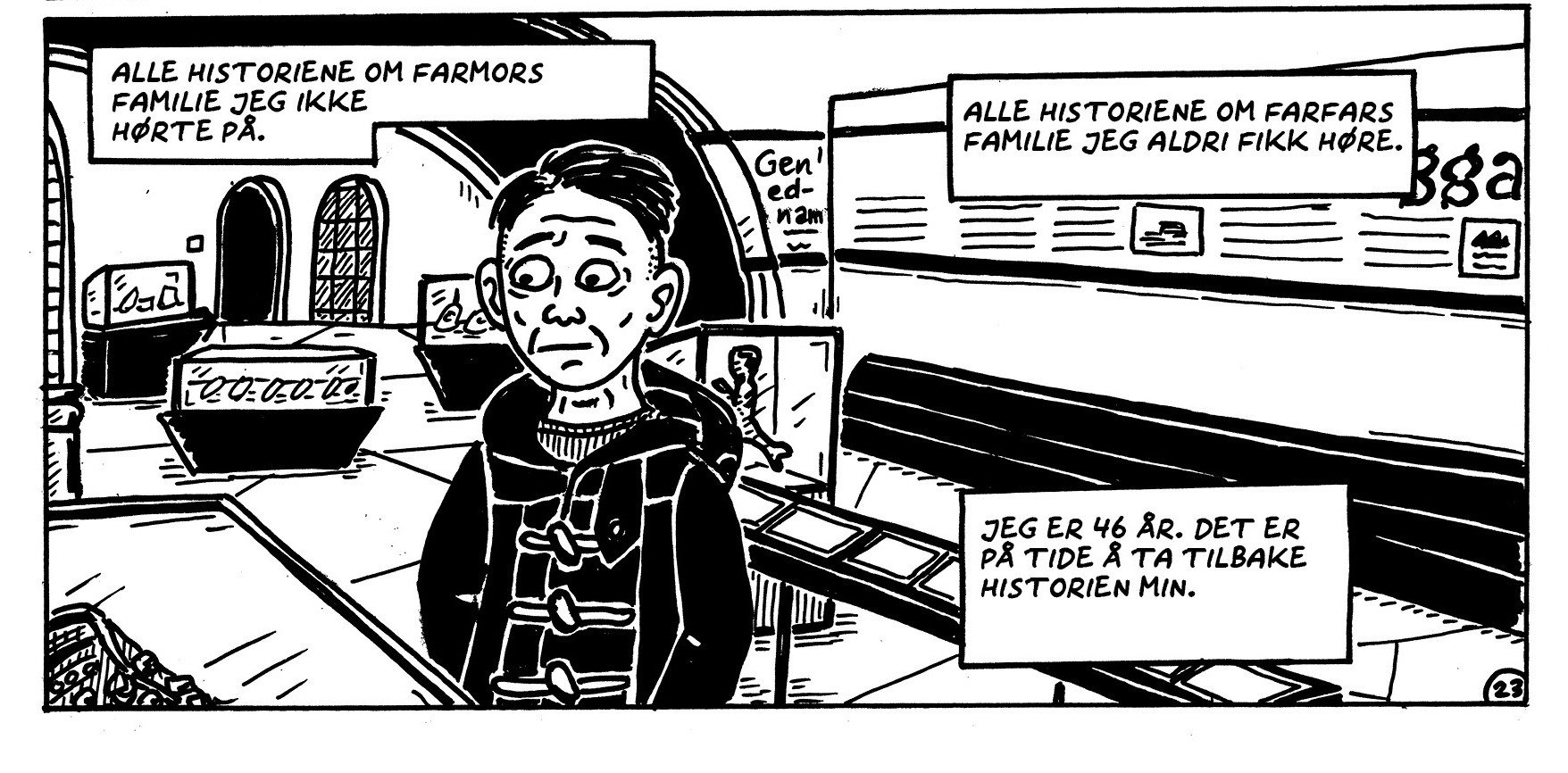 Detalj fra *Da vi var samer* av Mats Jonsson