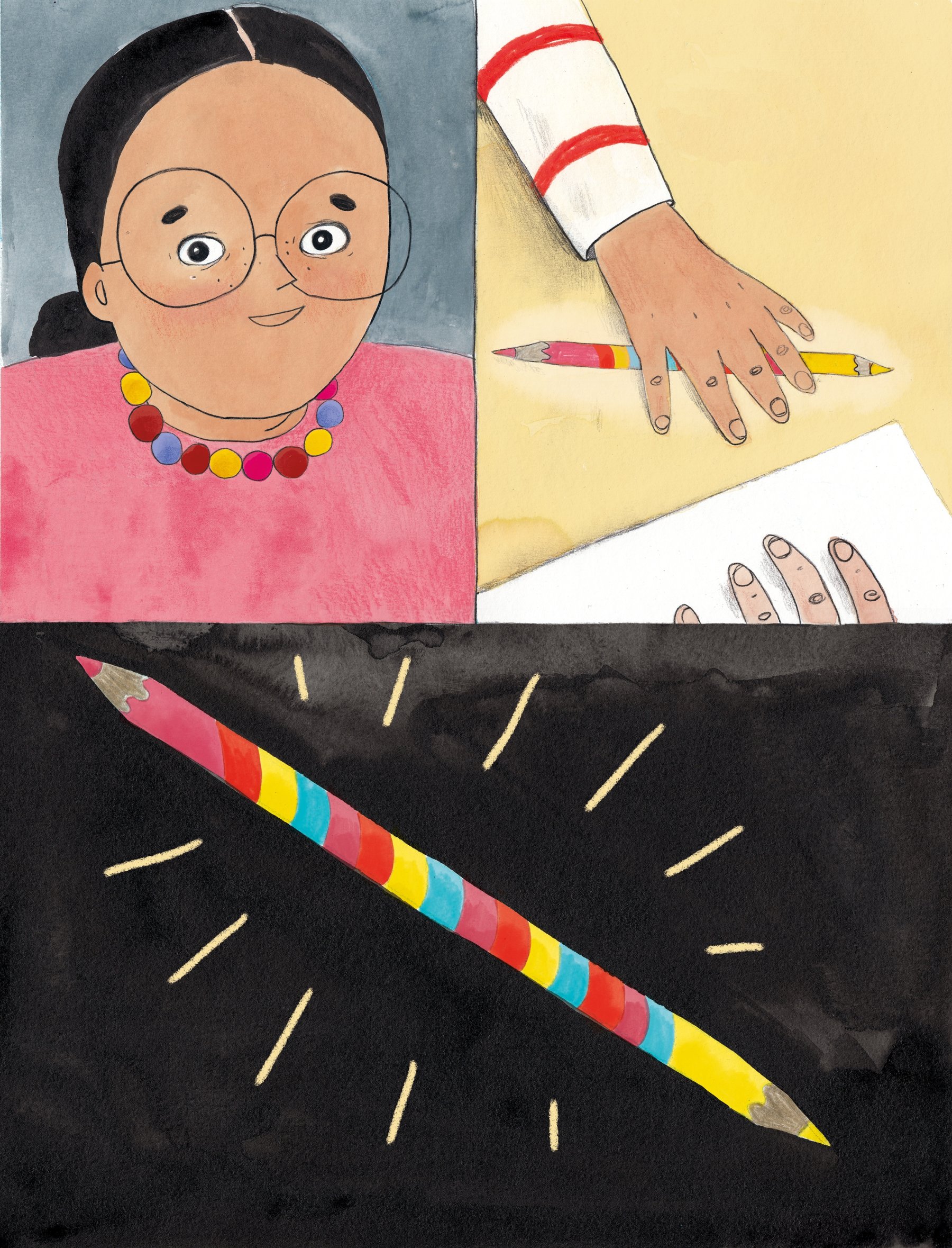 Konflikten løser seg til slutt. Illustrasjon av Anja Dahle Øverbye.