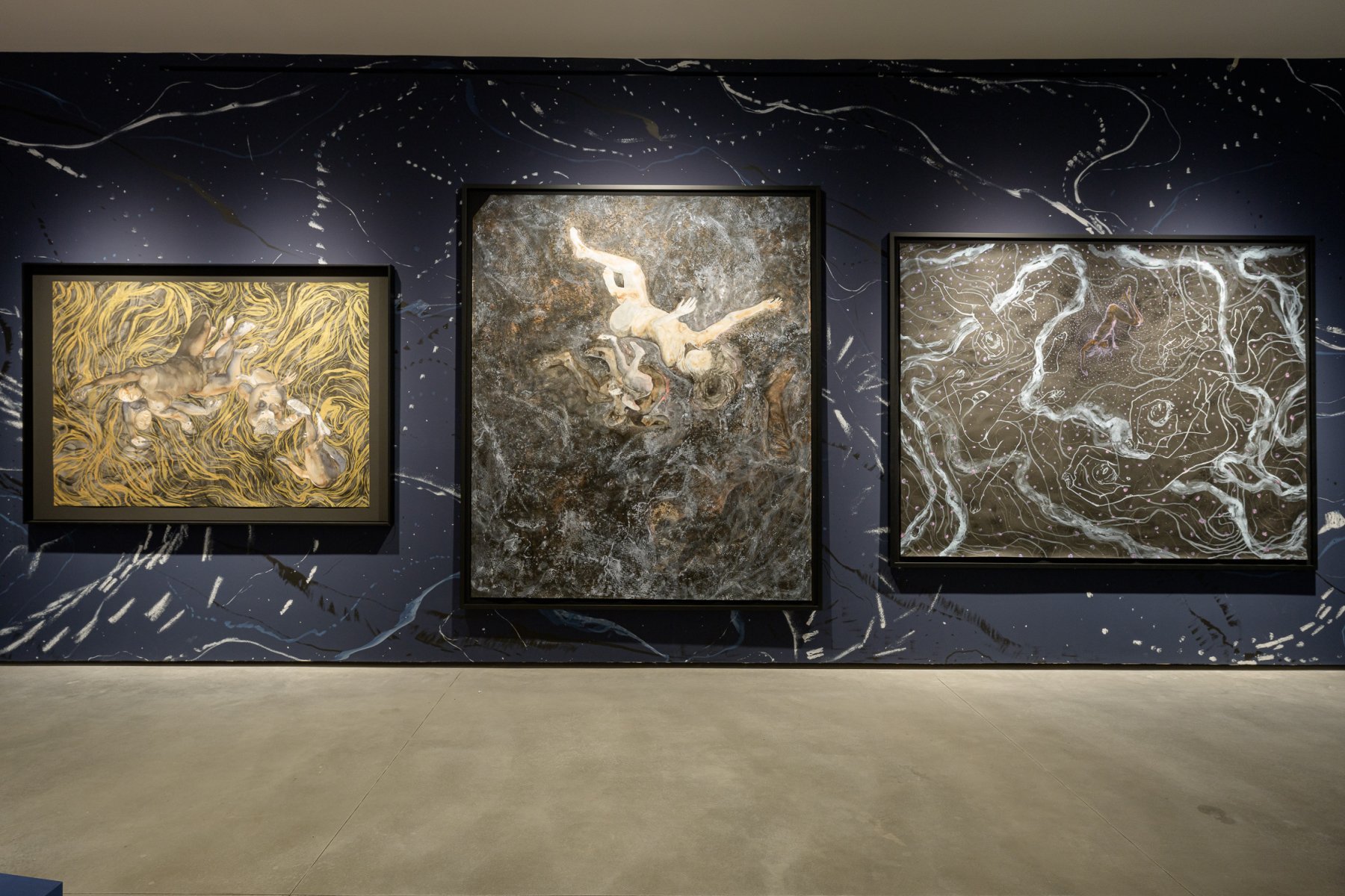 Kambui Olujimi, North Star, installasjonsbilde, In Minor Keys, hovedutstillingen ved den 61. Veneziabiennalen, Sentralpaviljongen, Giardini, Venezia, 2026. Foto: Andrea Avezzù.