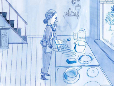 En fremmed banker på av En fremmed banker på